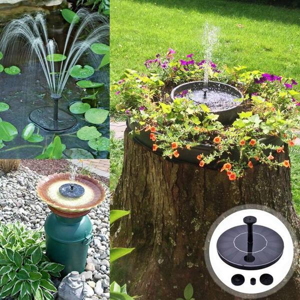 New - Solar-powered Fountain Kit W/ Built-in Battery