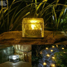 Load image into Gallery viewer, Solar-powered Glass Brick Path Light - Heavy Duty Outdoor Lights!