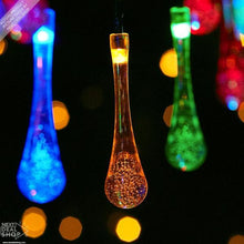 Load image into Gallery viewer, Solar-powered Raindrop String Lights