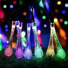 Load image into Gallery viewer, Solar-powered Raindrop String Lights