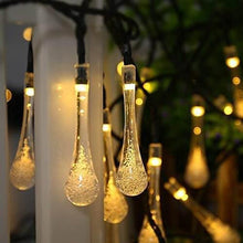 Load image into Gallery viewer, Solar-powered Raindrop String Lights